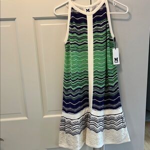 Missoni Vibrant Green and Blue Knit Dress